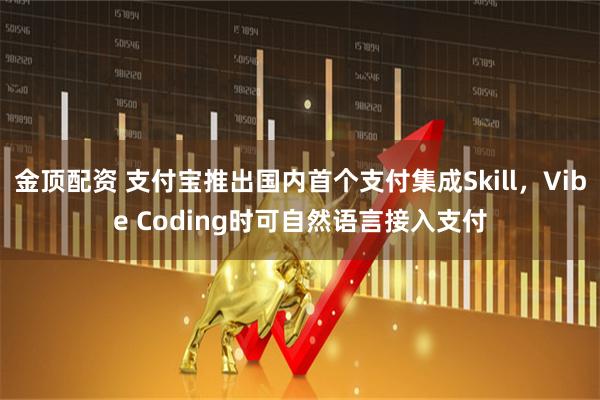 金顶配资 支付宝推出国内首个支付集成Skill，Vibe Coding时可自然语言接入支付